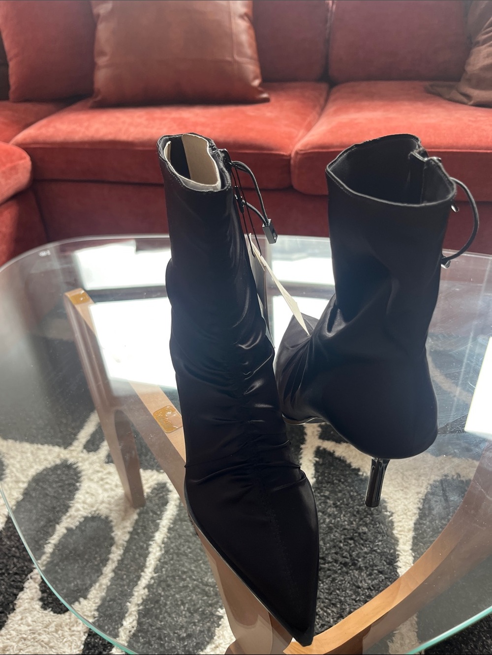 Zara women mid calf boots